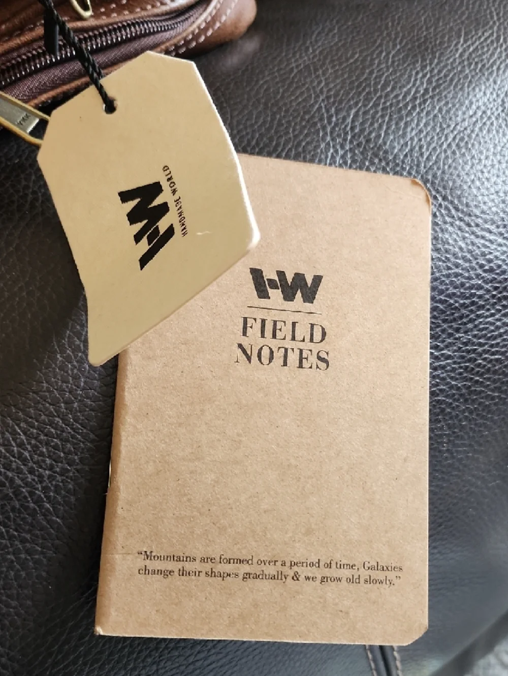 Handmade World Brown Leather Briefcase. NWT